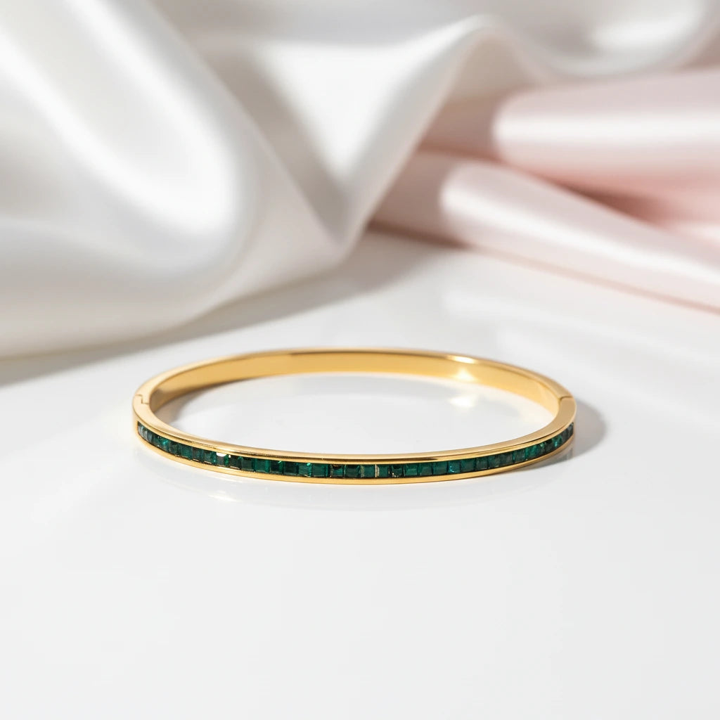 Classic Round Diamond Women's Bangle-Black Diamonds New York