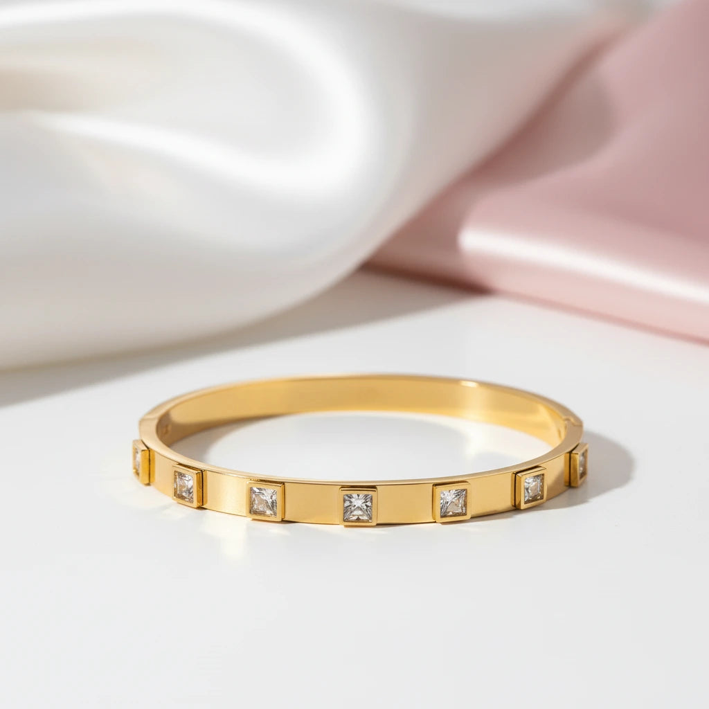 Classic Round Diamond Women's Bangle-Black Diamonds New York