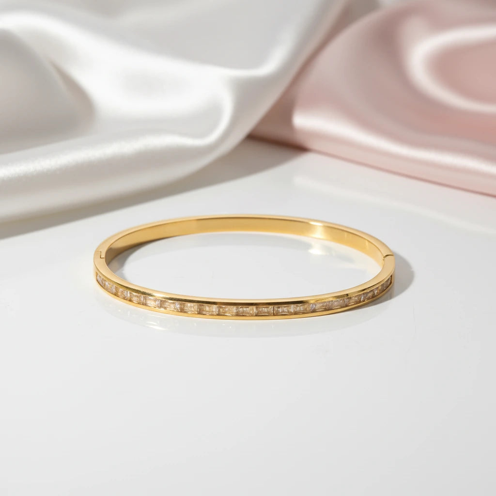 Classic Round Diamond Women's Bangle-Black Diamonds New York