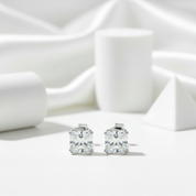 Classic Square Diamond Stud Earrings-Black Diamonds New York