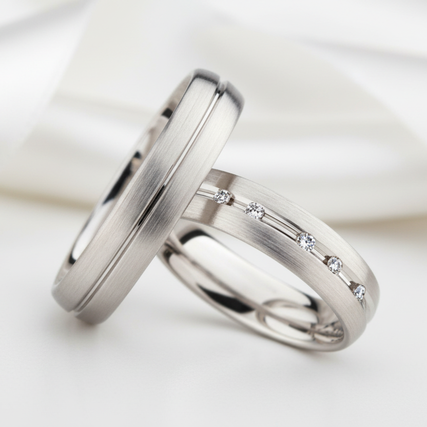 Classic Diamond Option His And Hers Promise Ring-Black Diamonds New York