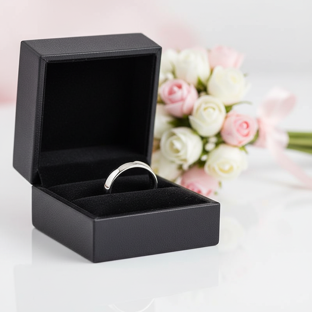 Classic Tungsten Carbide Wedding Band-Black Diamonds New York