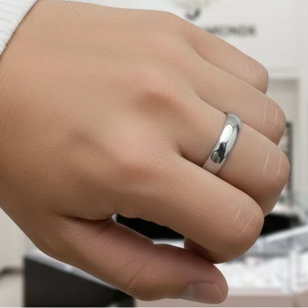 Classic Tungsten Carbide Wedding Band-Black Diamonds New York
