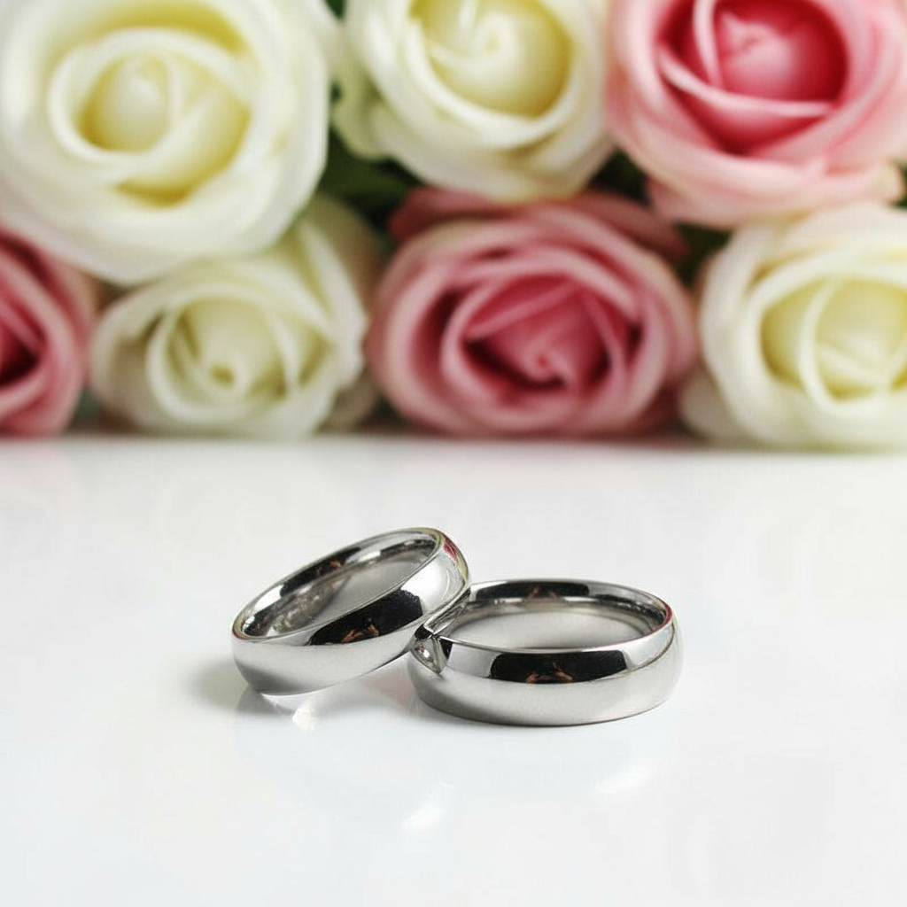 Classic Tungsten Wedding Band-Black Diamonds New York