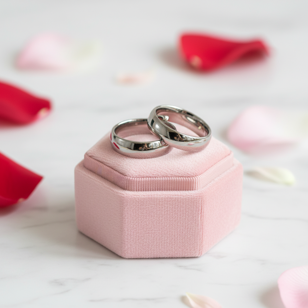 Classic Tungsten Wedding Band-Black Diamonds New York