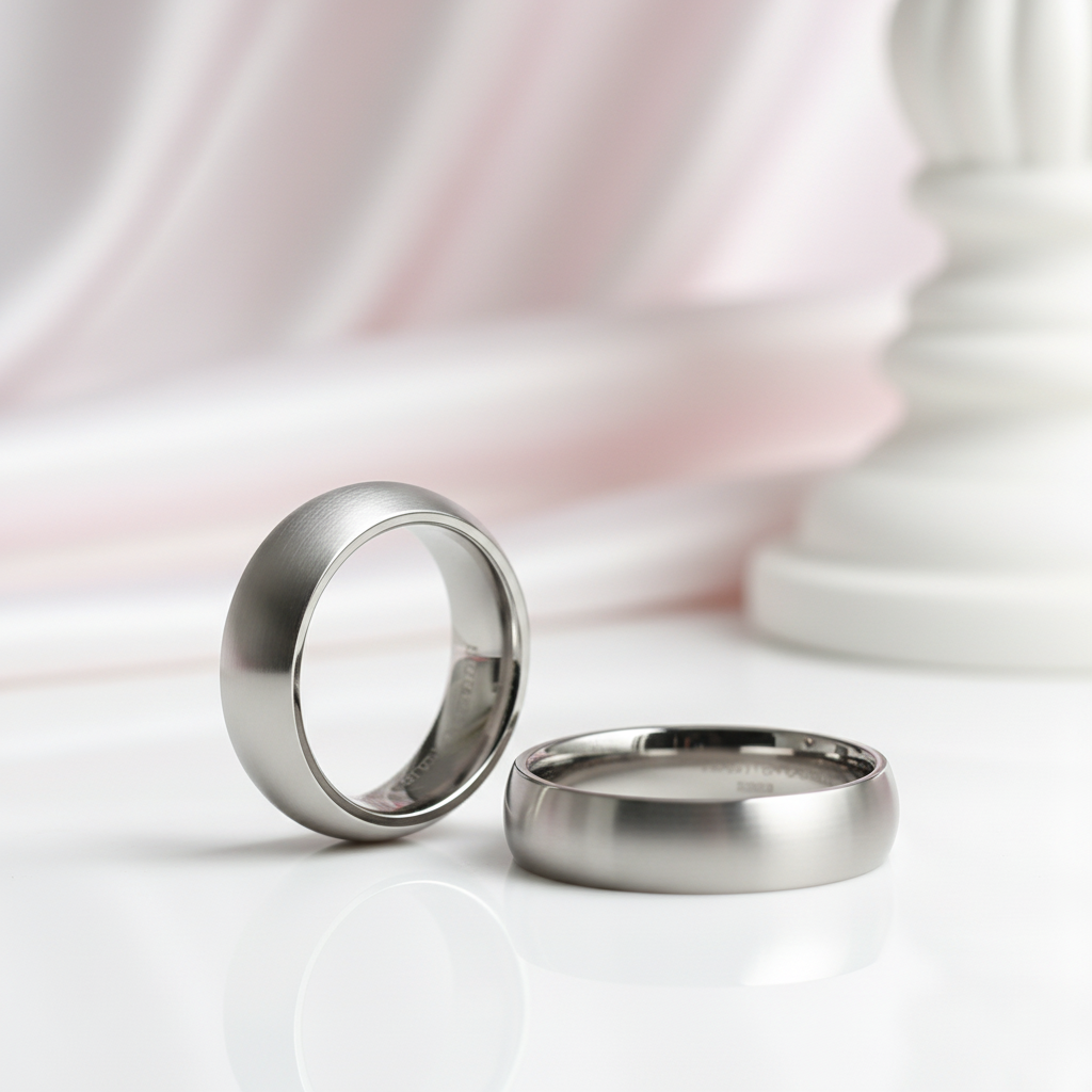 Classic Tungsten Wedding Band-Black Diamonds New York