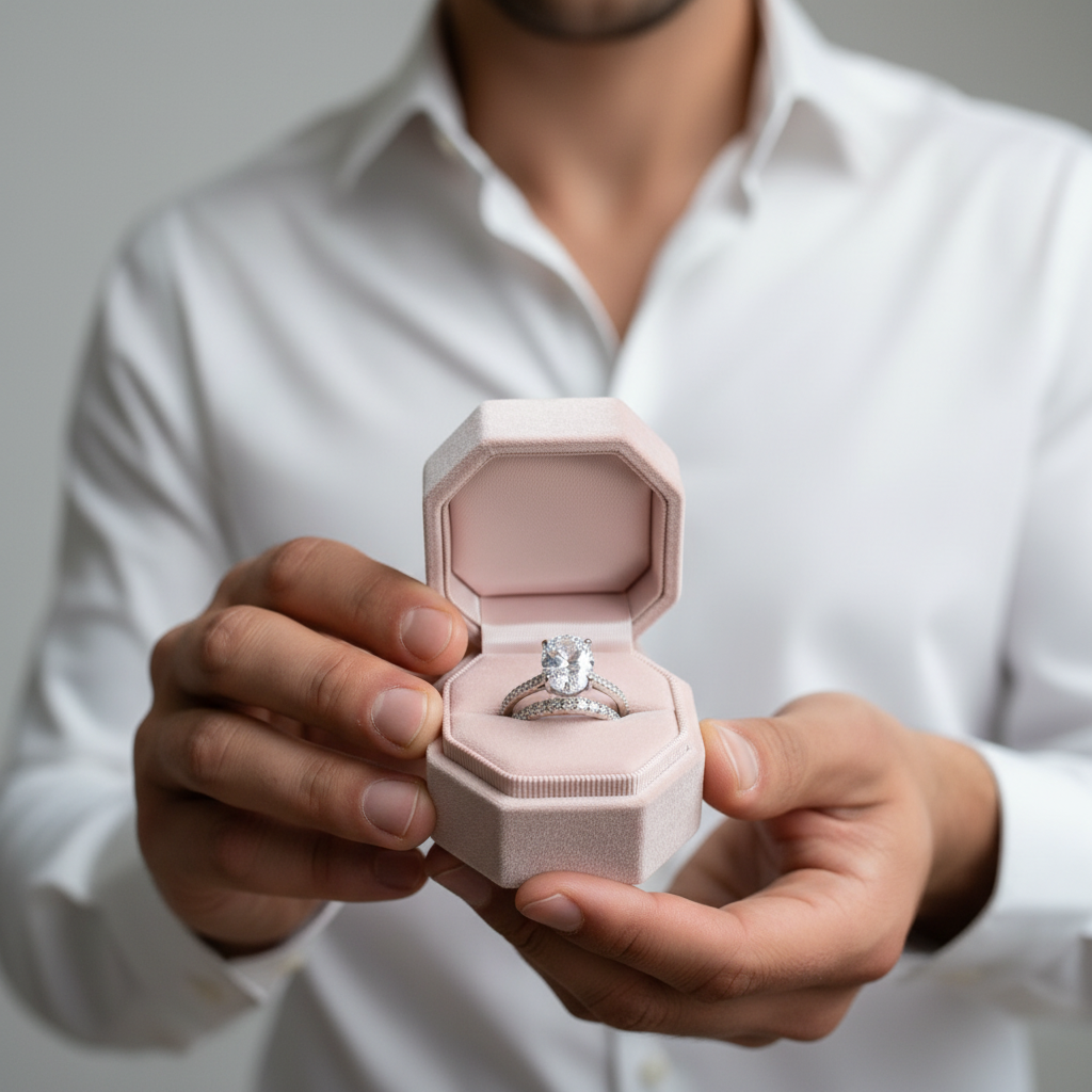 Classic White Sapphire Oval Cut Wedding Ring Set-Black Diamonds New York