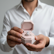 Classic White Sapphire Oval Cut Wedding Ring Set-Black Diamonds New York