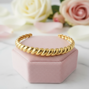 Classic Women's Bangle with Diamond Inlay-Black Diamonds New York