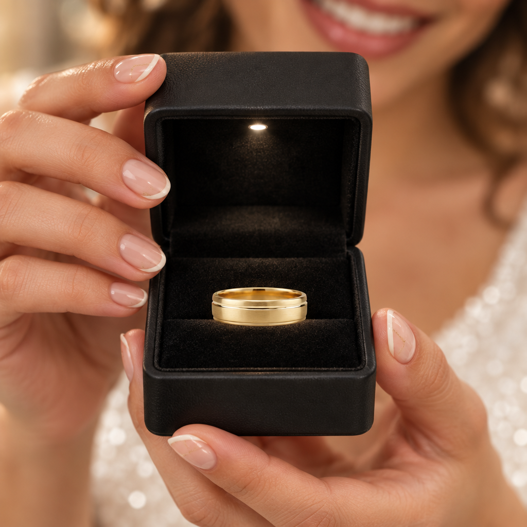 Classic Yellow Gold His And Hers Promise Ring