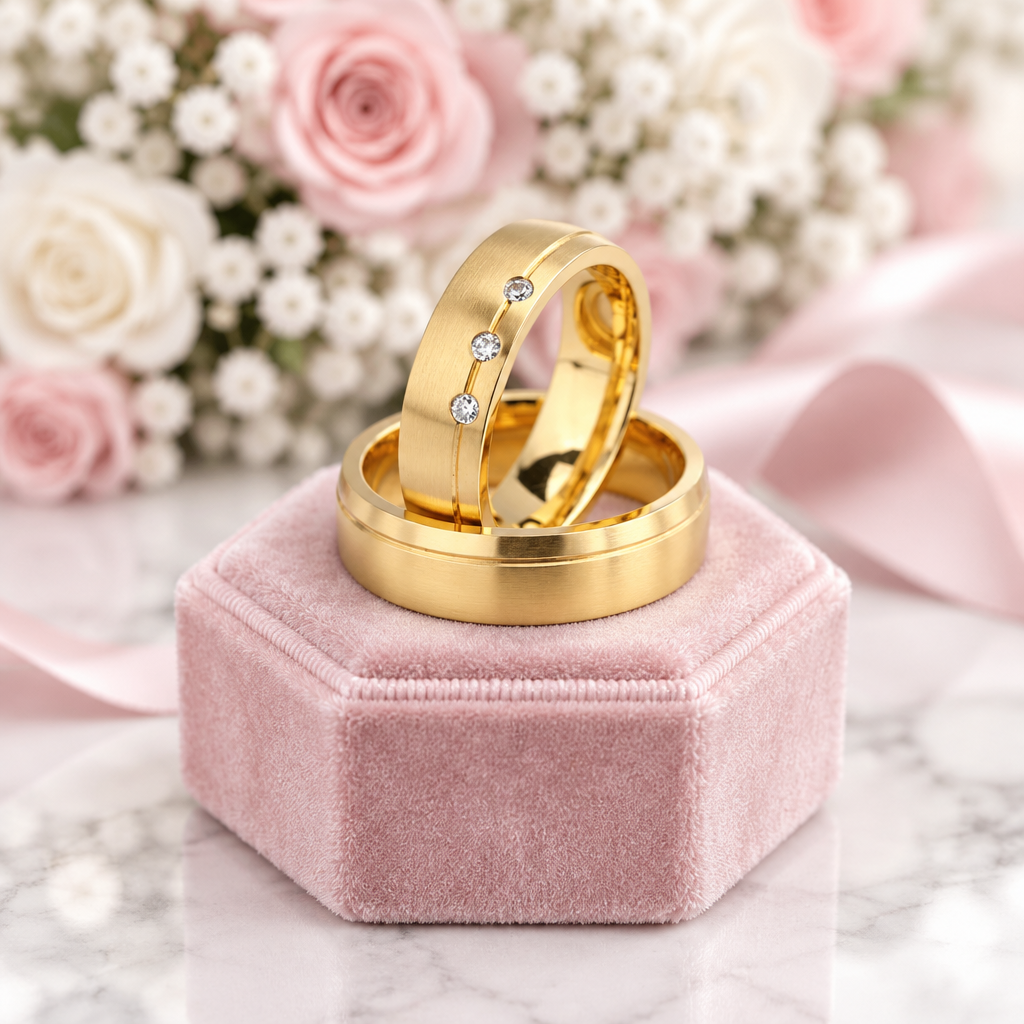 Classic Yellow Gold His And Hers Promise Ring