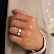 Classic Men's Wedding Ring Band-Black Diamonds New York