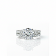 Classical 3ct Diamond Option Engagement Ring Set-Black Diamonds New York