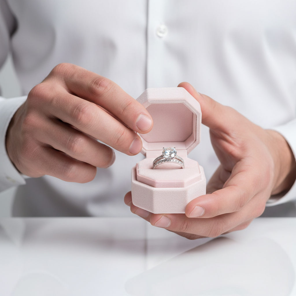 Classical 3ct Diamond Option Engagement Ring Set-Black Diamonds New York