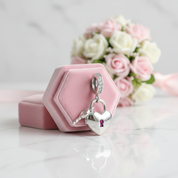 Classical Heart Pink Diamond Option Locket Charm-Black Diamonds New York