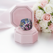 Classical Square Ring-Black Diamonds New York