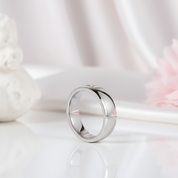 Classic Plain Wedding Band-Black Diamonds New York