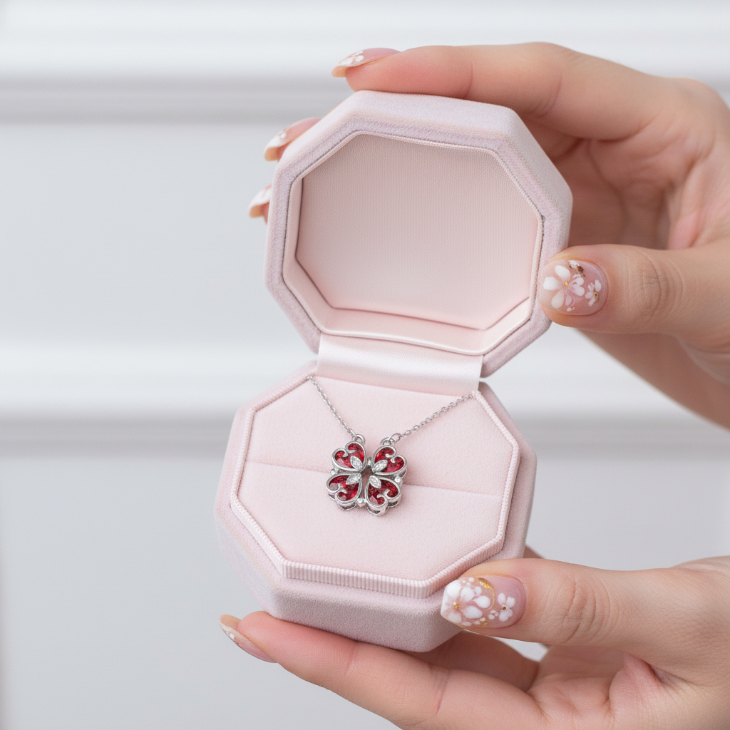 Clover-Heart Change Necklace-Black Diamonds New York