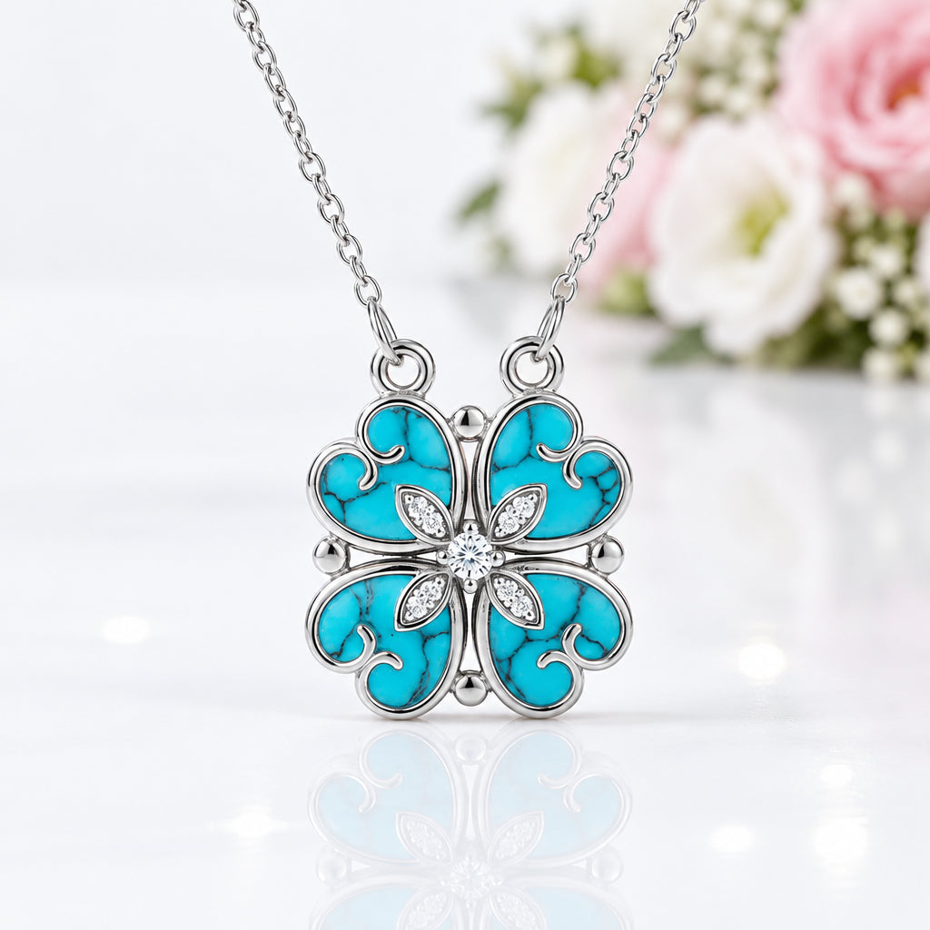 Clover-Heart Change Necklace-Black Diamonds New York