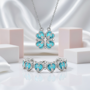 Clover-Heart Change Necklace-Black Diamonds New York