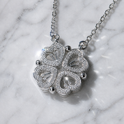 Clover-Heart Change Necklace-Black Diamonds New York
