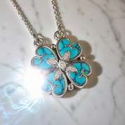 Clover-Heart Change Necklace-Black Diamonds New York