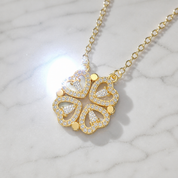 Clover-Heart Change Necklace-Black Diamonds New York