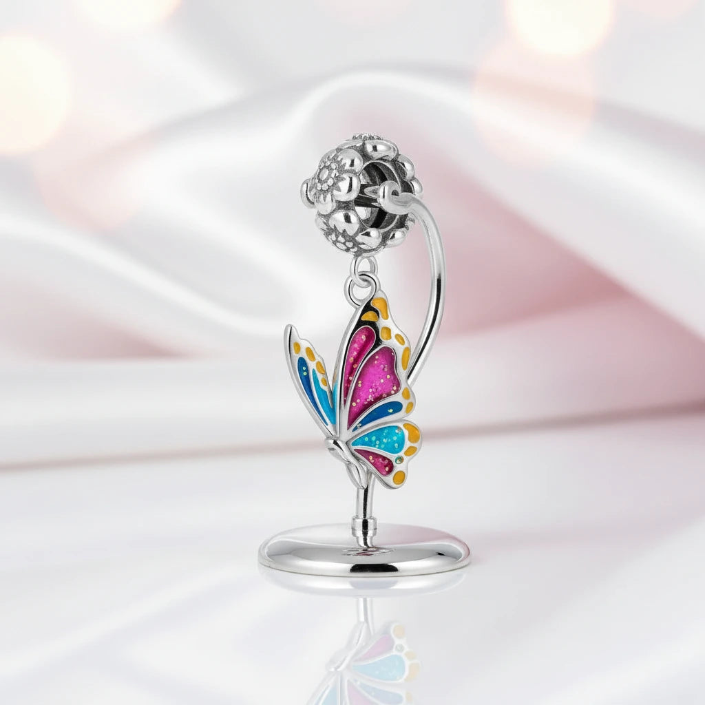 Colorful Butterfly Pendant with Diamond Option-Black Diamonds New York