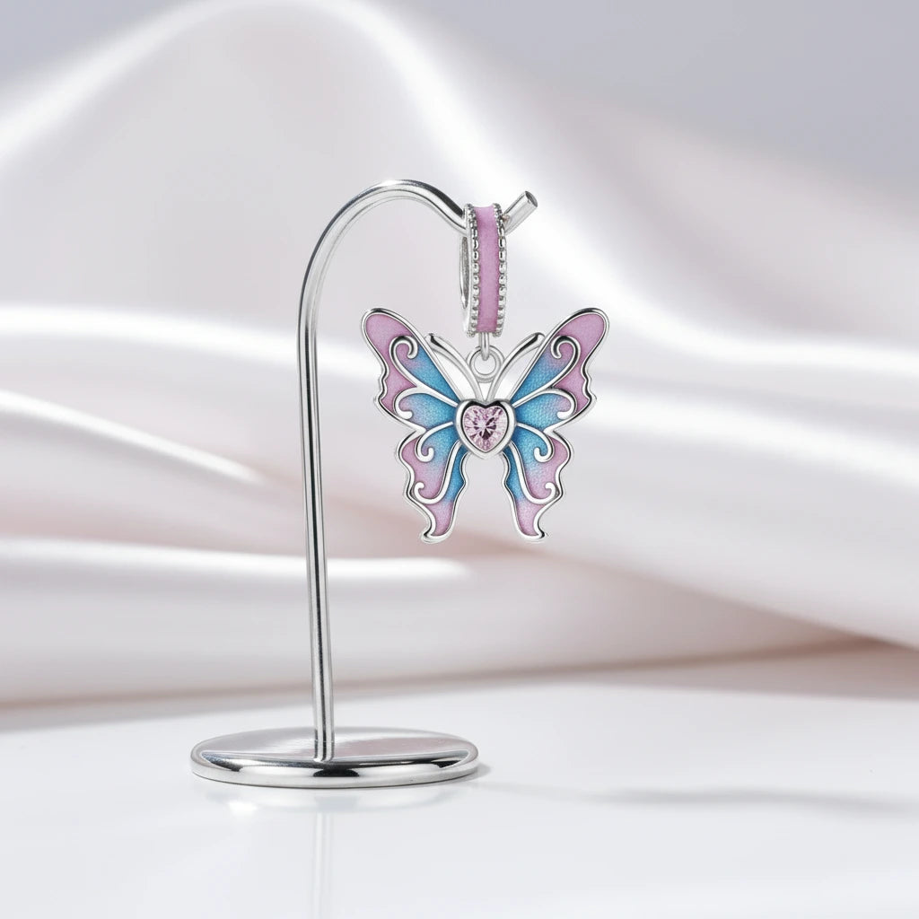 Colorful Butterfly Pendant with Diamond Option-Black Diamonds New York
