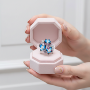 Colorful Enamel Blue Butterfly with Diamond Jewelry Set-Black Diamonds New York