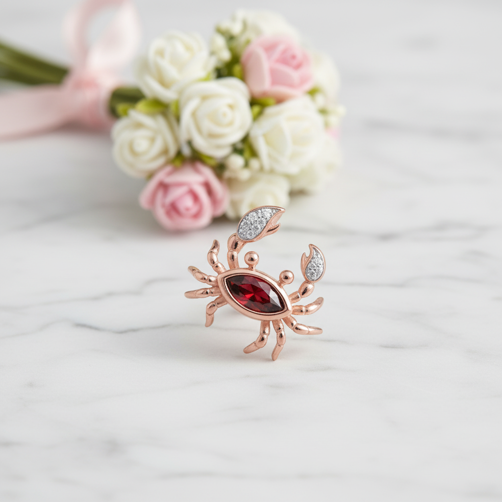 Crab Cancer Earrings with Diamond Option Jewelry Set-Black Diamonds New York