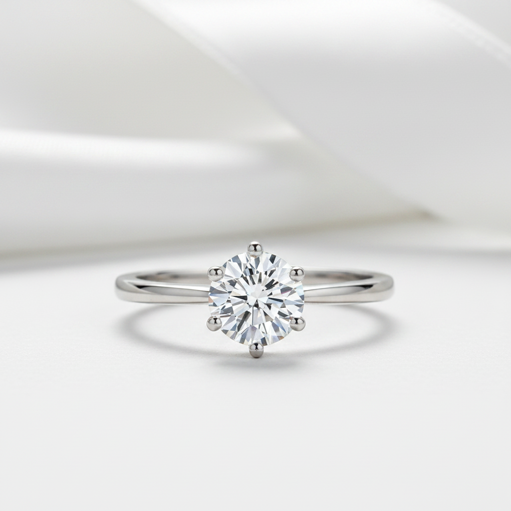 Classic 1.0 Ct Round Diamond Option Engagement Ring-Black Diamonds New York