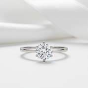 Classic 1.0 Ct Round Diamond Option Engagement Ring-Black Diamonds New York