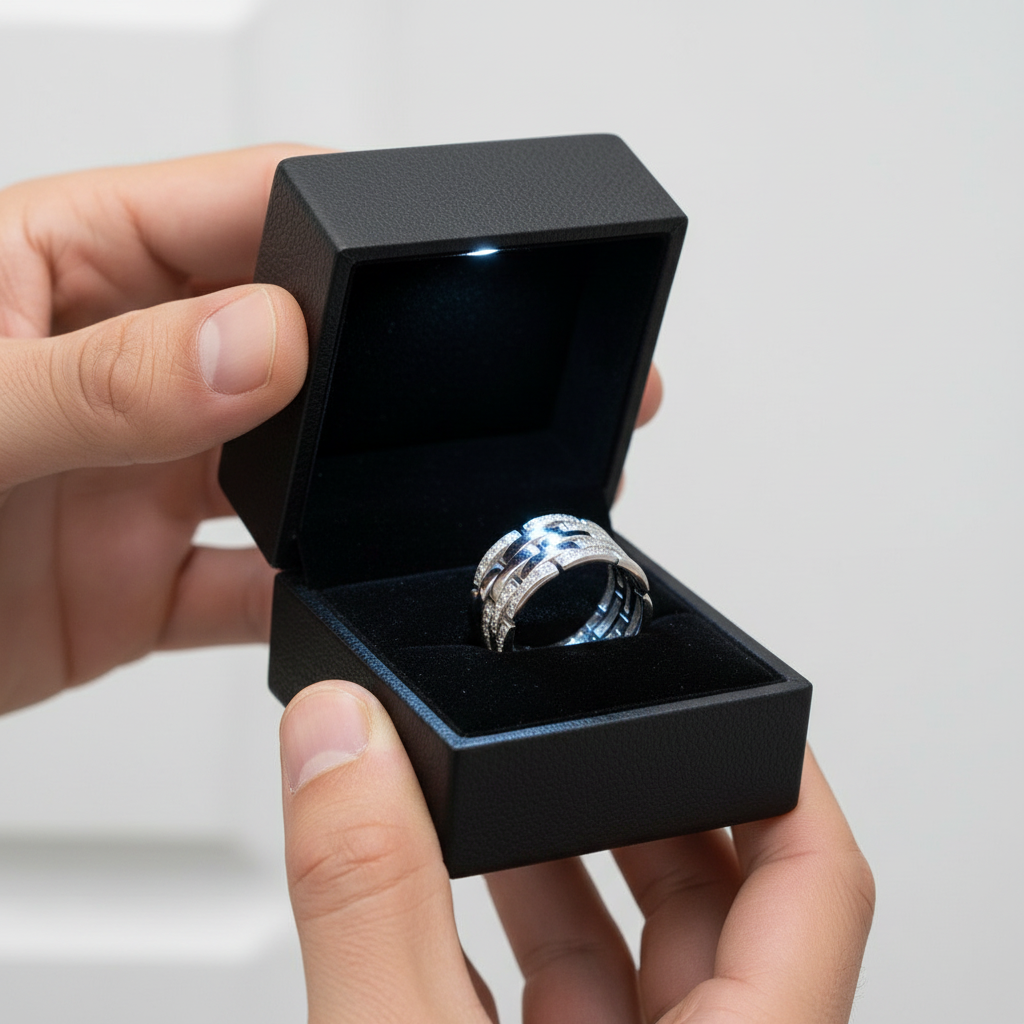 Multi-Row Pave Diamond Interlocking Wedding Band-Black Diamonds New York