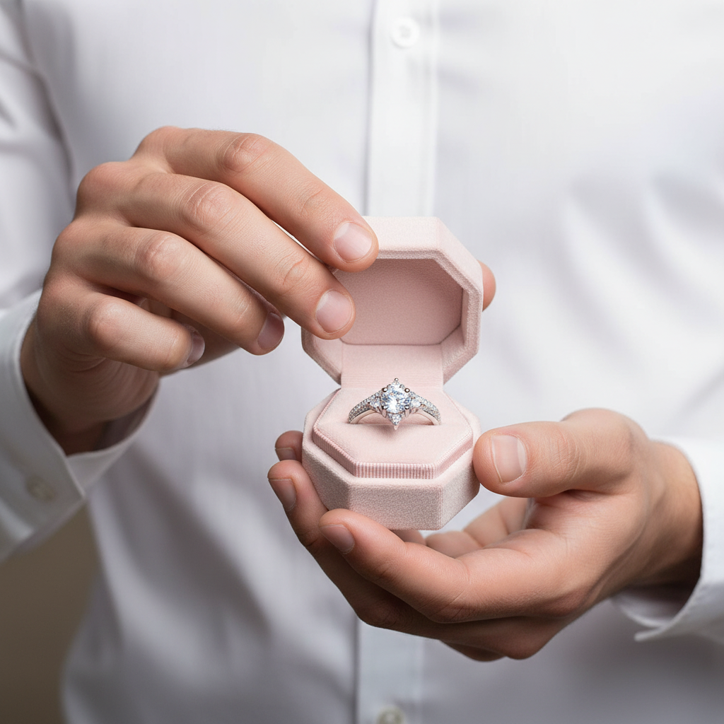 2-Pcs 1.0 Ct Round Diamond Engagement Ring Set-Black Diamonds New York