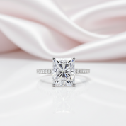 5.5 Ct Sparkly Cushion Cut Diamond Option Ring-Black Diamonds New York