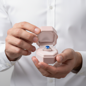 3.0 Ct Blue Diamond Engagement Ring-Black Diamonds New York