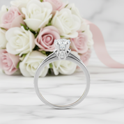 1.25 Ct Diamond Option 6 Claws Engagement Ring-Black Diamonds New York