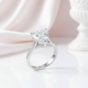 3.5 C.t Heart-Cut Diamond Option Bridal Engagement Ring-Black Diamonds New York