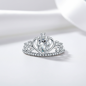 Pear Cut 1.0 Ct Diamond Option Crown Ring-Black Diamonds New York