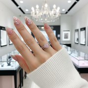 Fancy 1.25 Ct Pink Diamond Option Twisted Engagement Ring-Black Diamonds New York