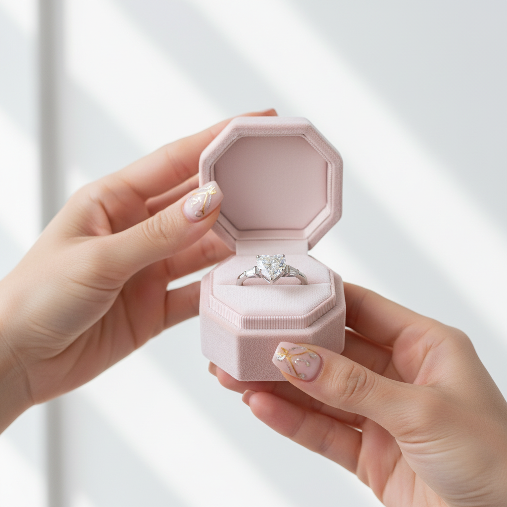 2.0Ct Heart-Shaped Diamond Engagement Ring-Black Diamonds New York