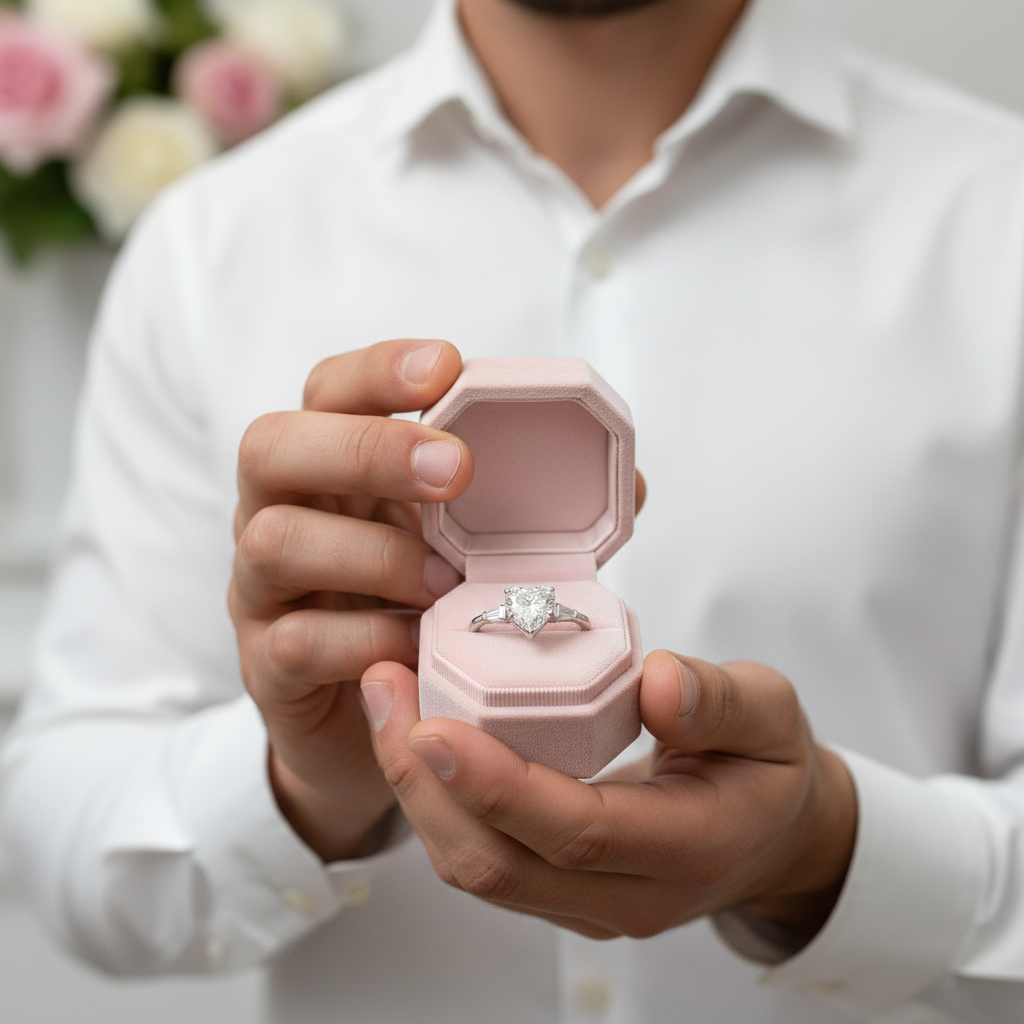 2.0Ct Heart-Shaped Diamond Engagement Ring-Black Diamonds New York