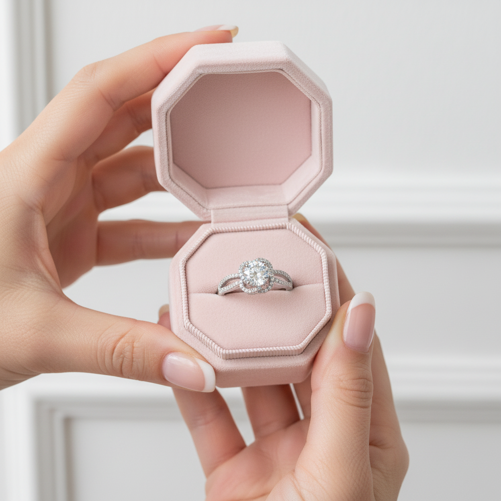 1.0 Ct Round Diamond Option Floral Engagement Ring-Black Diamonds New York