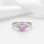 Fancy 1.25 Ct Pink Round Diamond Option Flower Engagement Ring-Black Diamonds New York