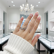 Round Diamond Option LOVE Band-Black Diamonds New York