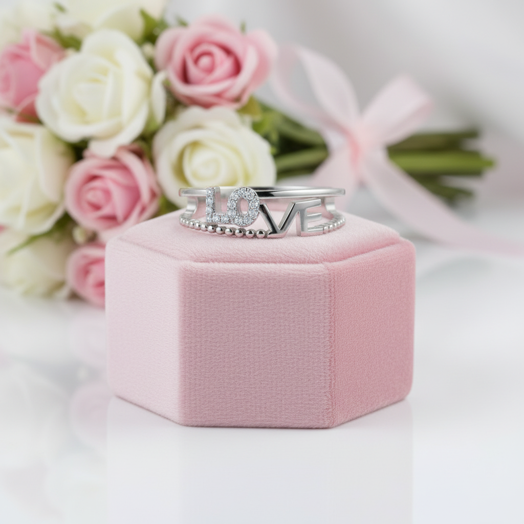 Round Diamond Option LOVE Band-Black Diamonds New York