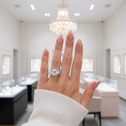 4.0 Ct Diamond Option Luxury Cushion-Cut Ring-Black Diamonds New York