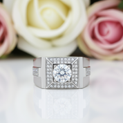 1.0 Ct Round Diamond Men's Wedding Ring-Black Diamonds New York