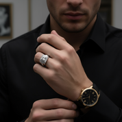 1.0 Ct Round Diamond Men's Wedding Ring-Black Diamonds New York